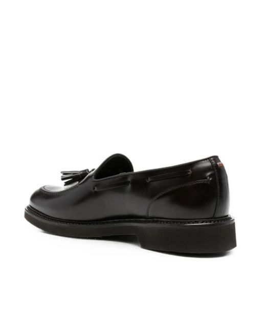 Canali Black Tassel-Detail Loafers for men