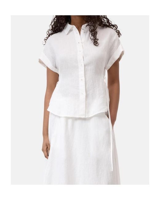 Closed White Waisted Shirt Made Of Linen