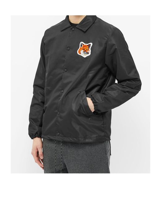 Maison Kitsuné Black Long-Sleeved Casual Jacket for men