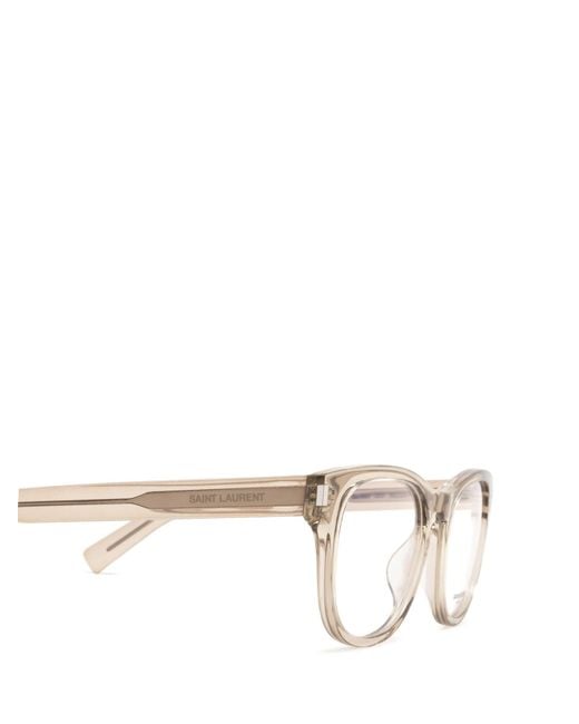 Saint Laurent White Eyewear Square Frame Glasses for men