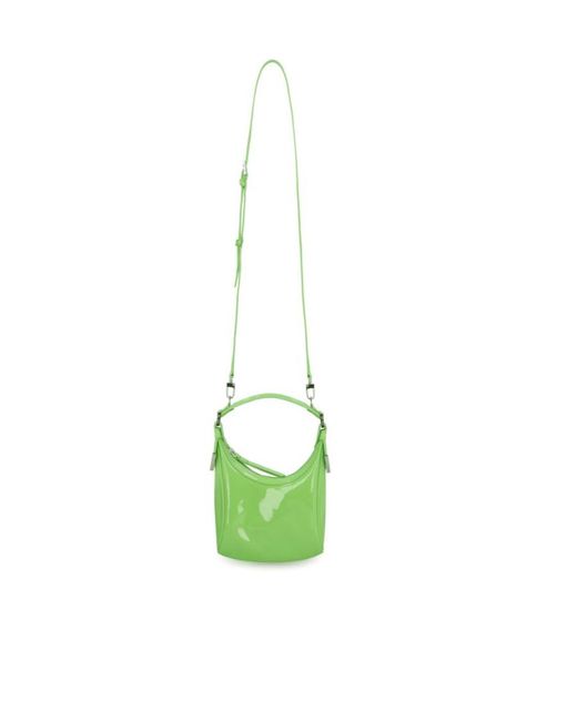 By Far Green Cosmo Top Handle Tote Bag