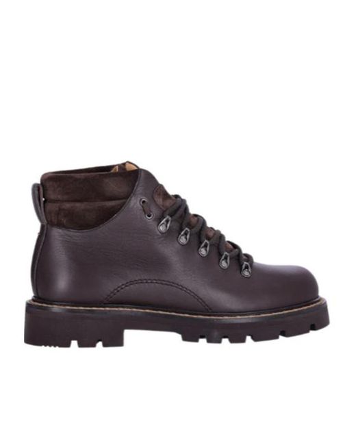 Loro Piana Brown Beinn Lace-Up Ankle Boots for men