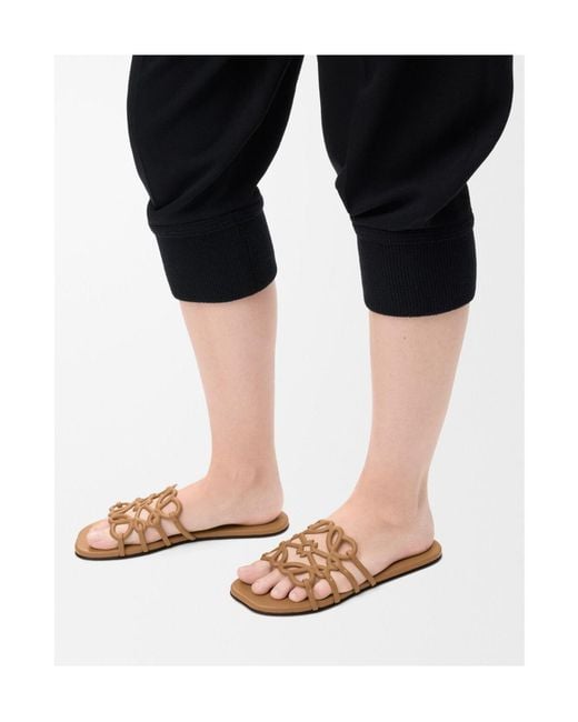 Loewe Brown Anagram Petal Slide