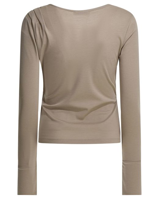 Max Mara Brown Wrap V-Neck Knitted Sweater
