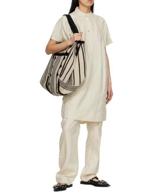 Isabel Marant White Drawstring-Waist Cotton Track Pants