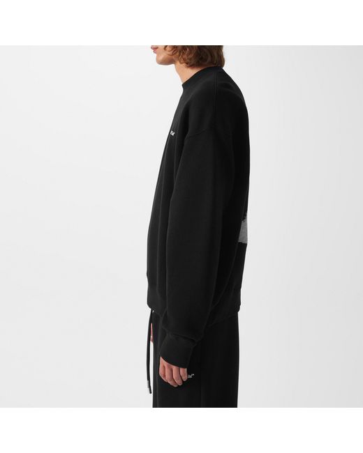 Off-White c/o Virgil Abloh Black Long-Sleeve Cotton Sweatshirt for men