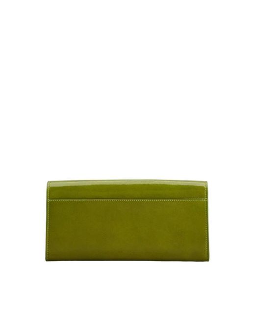 Roger Vivier Green Belle Vivier Chain Wallet