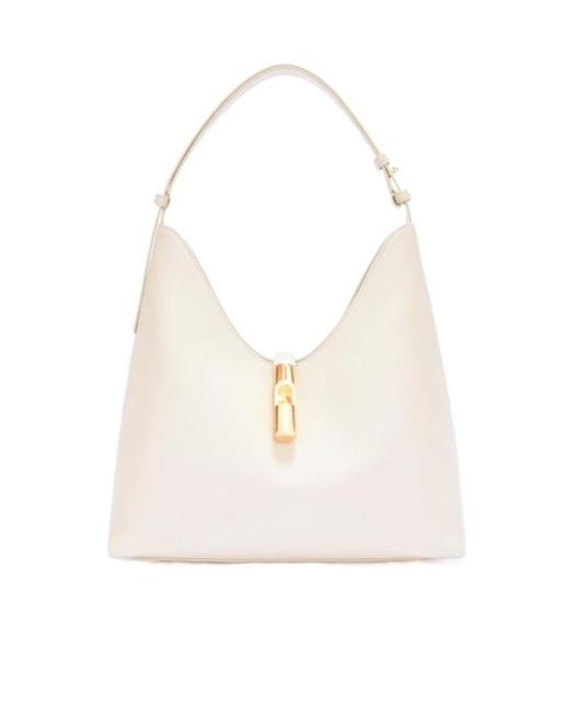 Furla White Goccia Medium Hobo Bag