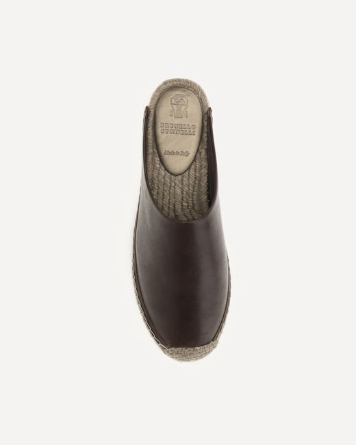 Brunello Cucinelli Brown Slip On Sandals