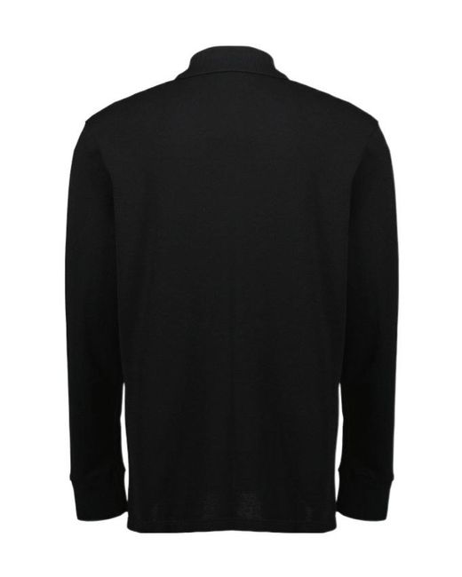 Courreges Black Courrèges Long Sleeve Polo Shirt