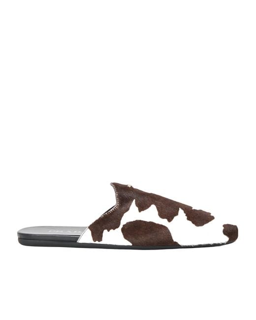 Prada Brown Flat Mules