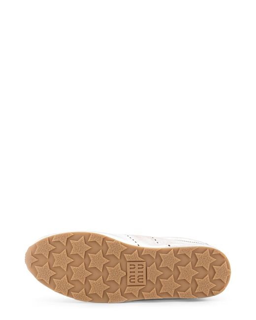 Miu Miu White Lace-Up Sneakers