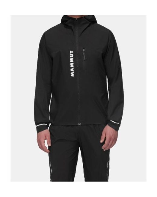 Mammut Black Logo-Print Hooded Jacket for men