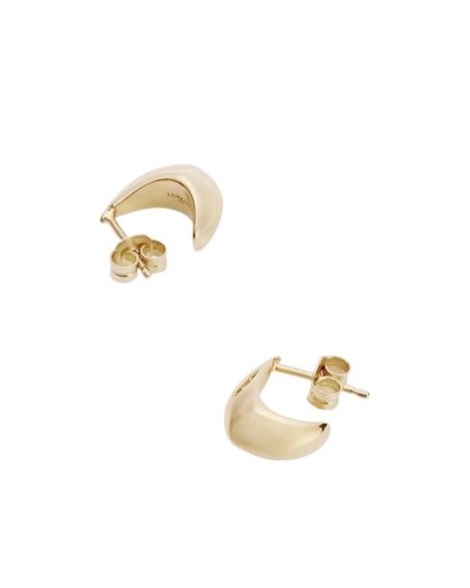 Lemaire Metallic Cuvered-Edge Drop Earrings