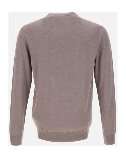 Eleventy Brown Crew Neck Long Sleeve Sweater for men
