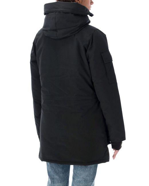 Canada Goose Black Logo Patch Hooded Coat