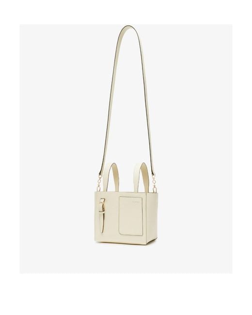 Valextra Natural Mini Soft Bucket Bag