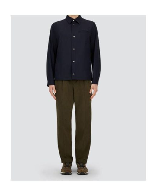 Herno Green Pleated Cuffed Trousers for men