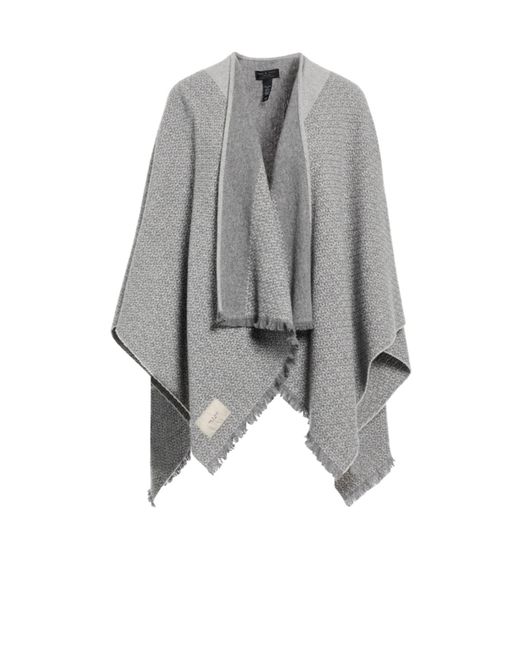 Rag & Bone Gray Two-Tone Knitted Shawl