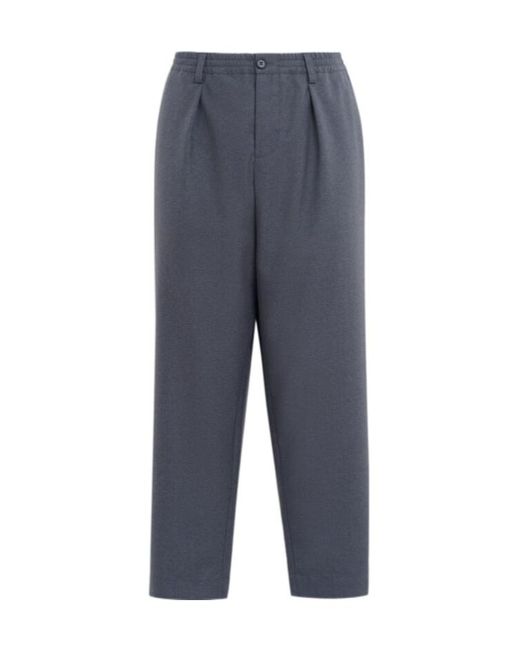 Marni Blue Straight-Leg Cropped Trousers for men