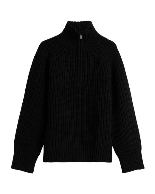 Studio Nicholson Black X Aaron Levine Collaboration Bristol Wool Long-Sleeved Knit Sweater for men