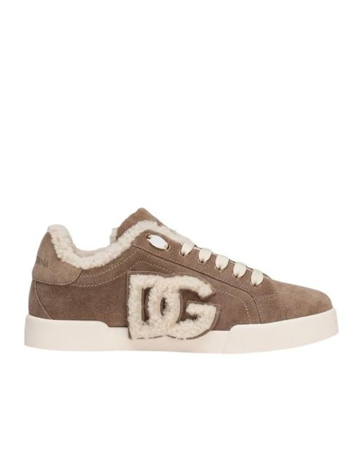 Dolce & Gabbana Brown Portofino Sneakers