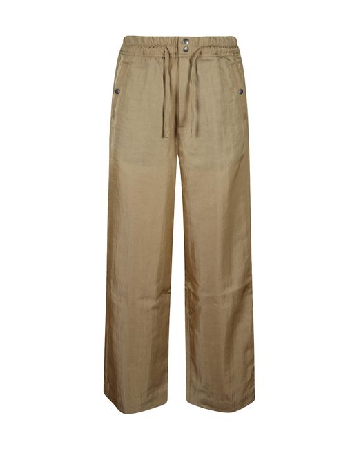 Dries Van Noten Natural Drawstring Casual Pants for men
