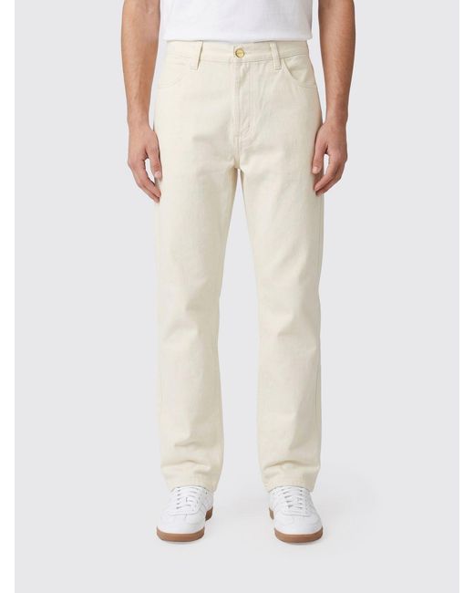 Carhartt White Single Knee Dearborn Canvas Pants for men
