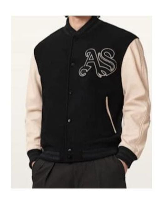 AllSaints Black Holloway Bomber Jacket for men