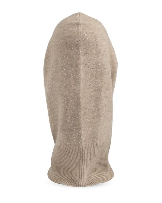 Max Mara Natural Solid Color Knitted Hat