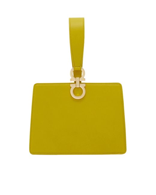 Ferragamo Yellow Mini Clutch