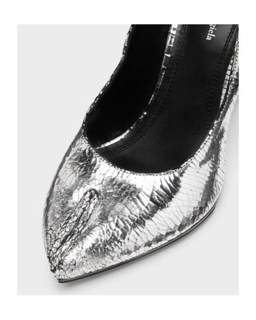 Maison Margiela White Tabi Plexi Wedge Heeled Pumps
