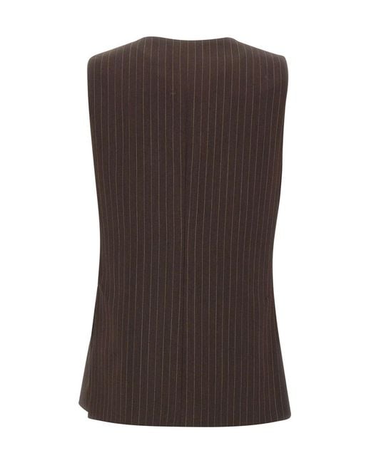 Marella Brown Striped Vest