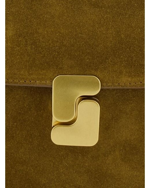Soeur Green Bellimin Flap Shoulder Bag