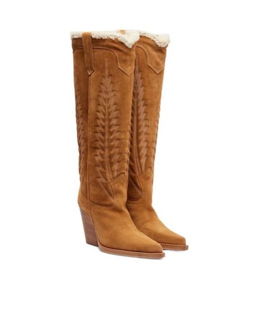 Paris Texas Brown Suede Cowboy Boots