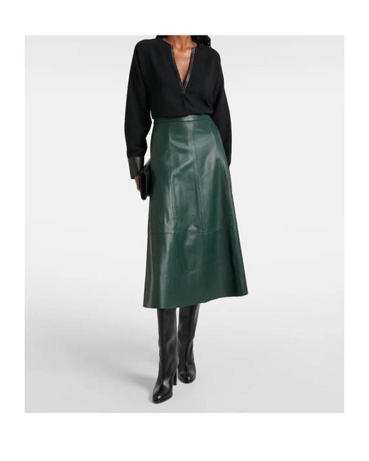 Vince Green Zipper Skirt