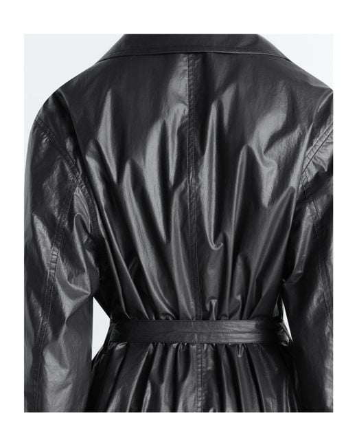 Lemaire Black Water Repellent Belted Wrap Coat