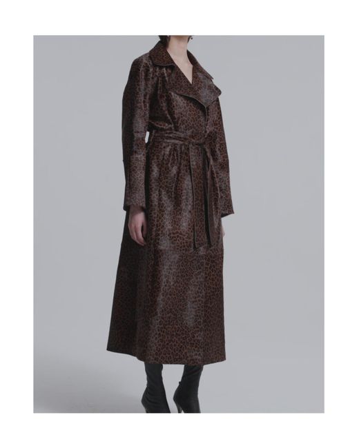 Nour Hammour Brown Long-Sleeved Coat