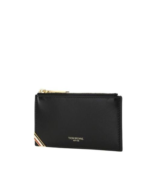 Thom Browne Black Rwb Stripe Wallet for men