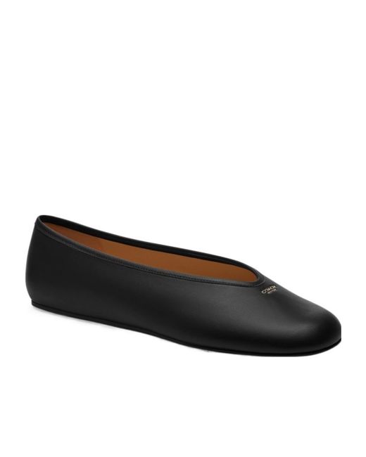 COACH Black Houston Ballet Flat Sandals
