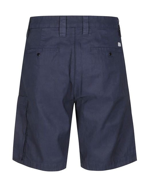C P Company Blue Cargo Bermuda Shorts for men