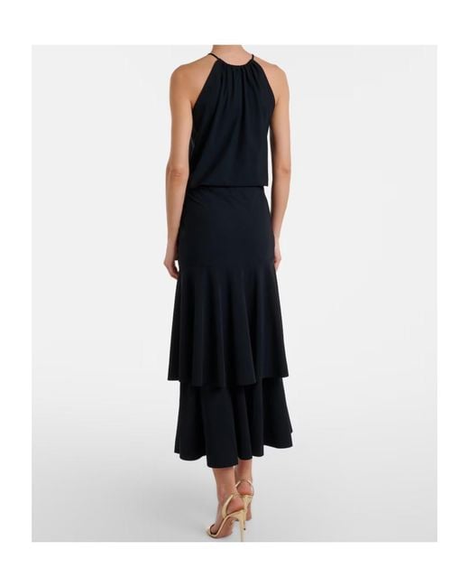 Dorothee Schumacher Black Modern Flow Tiered Midi Skirt