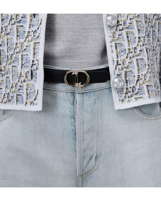 Dior Gray Reversible Cd Mini Lily Belt