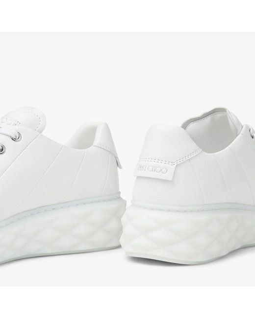 Jimmy Choo White Low-Top Leisure Sneakers