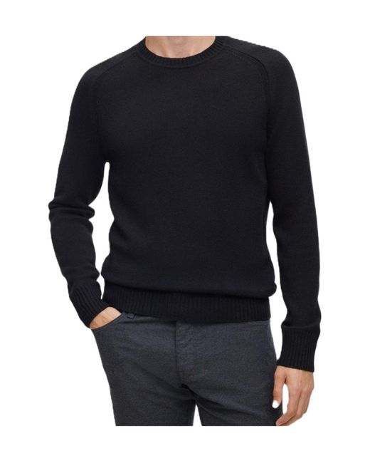 Boss Black Crew Neck Knit Top for men