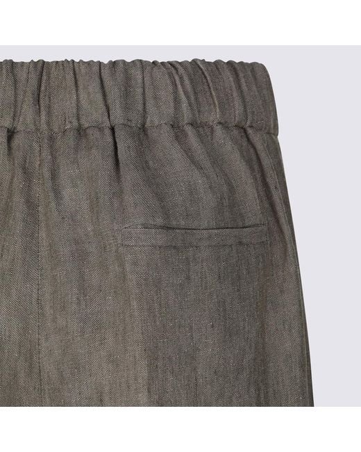 Antonelli Gray Wide-Leg Pants
