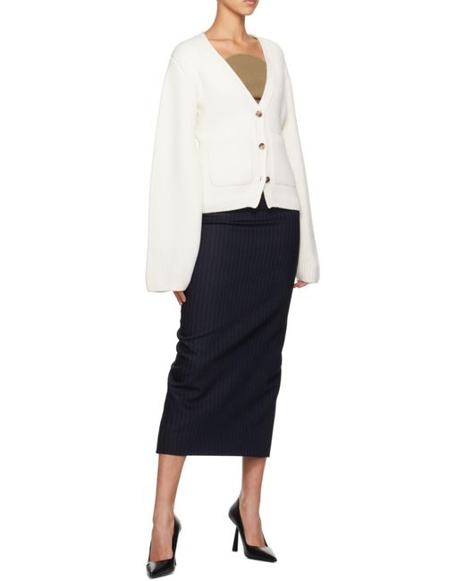 Khaite Natural The Scarlet Knitted Cardigan