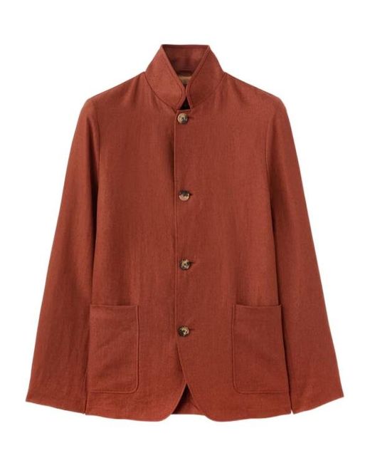Loro Piana Red Single-Breasted Long-Sleeved Casual Jacket for men