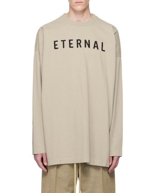 Fear Of God Gray Eternal Printed Crewneck T-Shirt for men