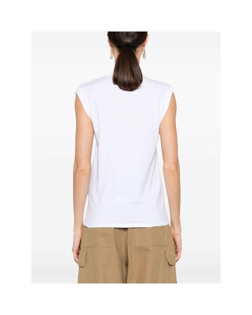 Balmain White Logo Printed Tank Top